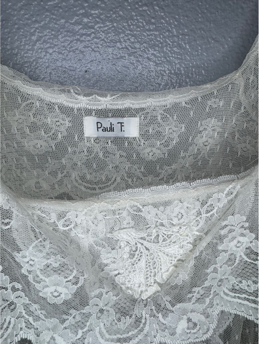 Ivory Lace Maxi Dress Romantic Boho Long Sleeve Prairie Style Pauli T XS - Picture 6 of 8